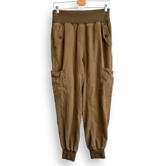 Anthropologie Maeve Pants Small Joggers Cicerone Cupro Utility Pocket - Picture 4 of 15